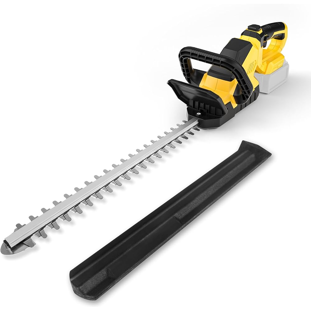 Taille-haie sans Fil Compatible avec Dewalt 20V Batterie (sans Batterie), 3000RPM Cisaille à Haies électrique sans balais avec Lame de 52cm et tête pivotante à 180° : Jardin