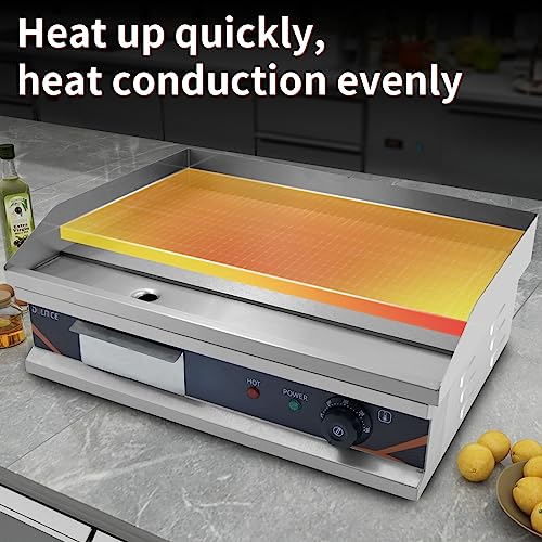 DULNICE Plancha électrique professionnelle inox 3000W