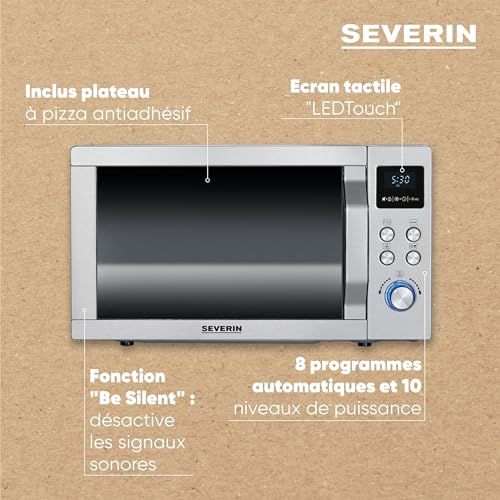 Severin MW 7774 Micro-ondes gril et chaleur tournante 25L