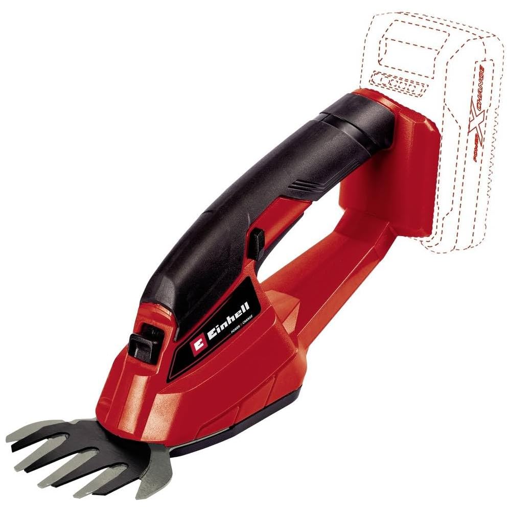 Einhell GC-AGS 18 Li Solo Cisaille à gazon sans fil (lithium-ion, 18 V, Power X-change, poignée souple, batterie et chargeur non inclus) : Jardin