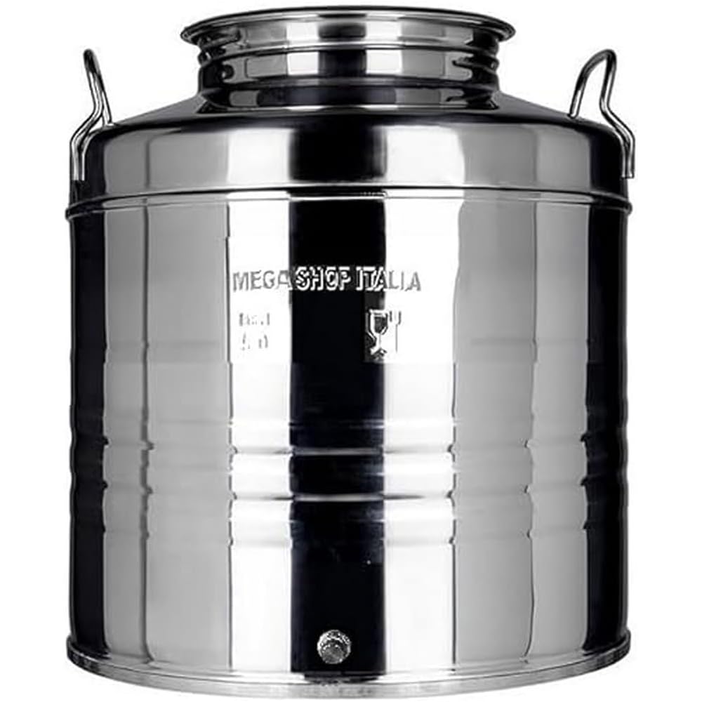 Megashopitalia Poubelle à Huile en Acier Inoxydable 18/10 préparé pour Robinet de 1/2" 30 l : Cuisine et Maison