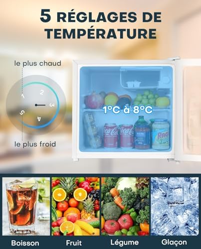 Upstreman 46L Mini frigo avec congélateur