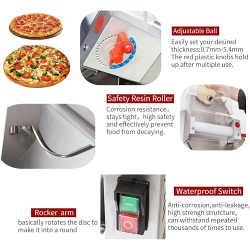 Machine à laminer et presser pâte à pizza électrique 11.8"