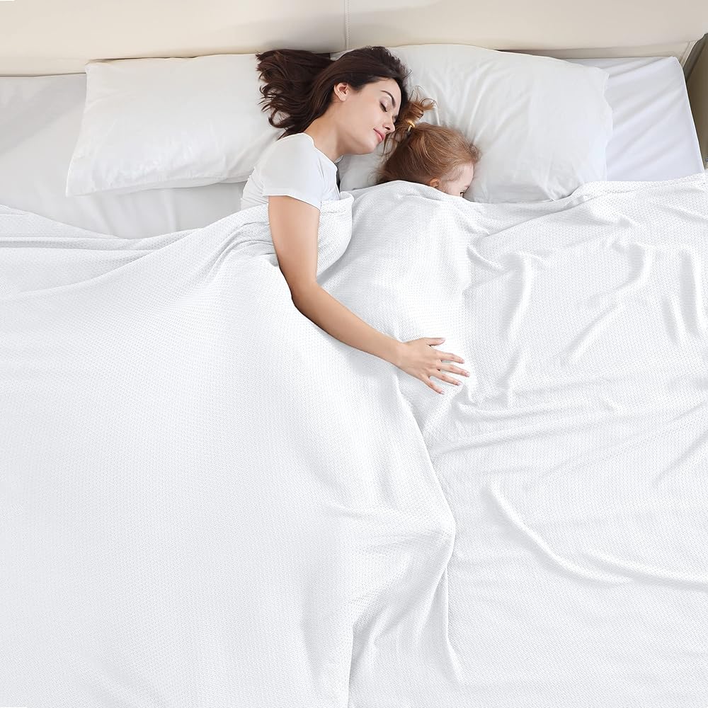 VHOME Couverture rafraîchissante pour dormir à chaud, 100 % bambou, couverture d'été pour adultes et enfants, légère et respirante, pour lit, canapé et partout : Cuisine et Maison