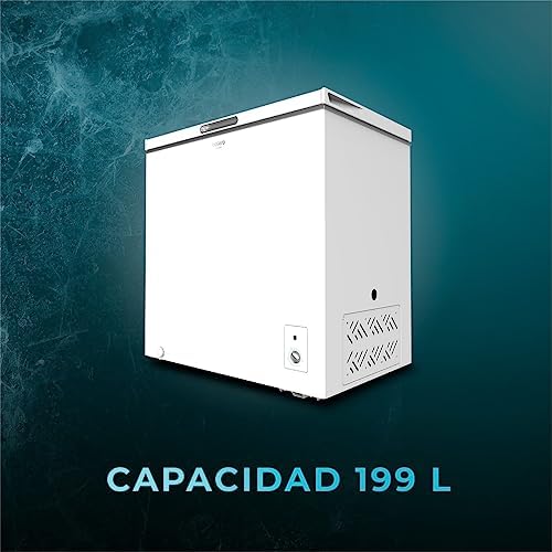 Cecotec Congélateur coffre 199L, blanc