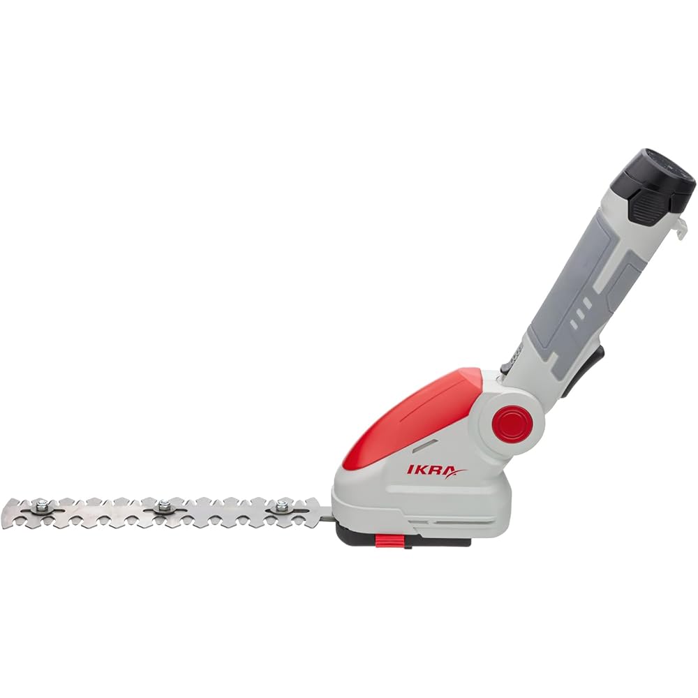 IKRA cisaille à Gazon & Taille-buissons télescopique sans Fil IGBS 1210 F avec Batterie & Chargeur, Lames « Made in Germany » : Jardin