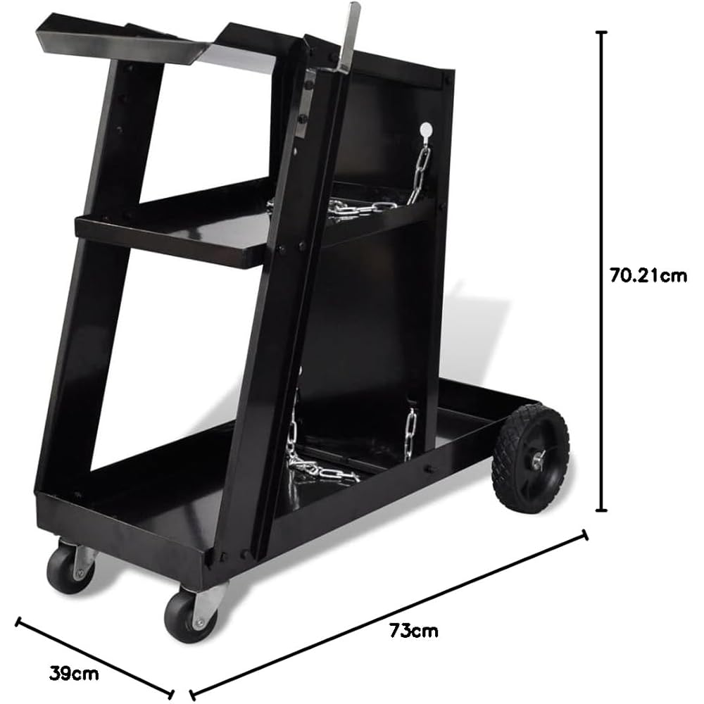 vidaXL Chariot pour Poste de Soudure avec 3 Etagères Chariot de Soudage Outil : Bricolage