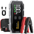 YUSMAN Booster Batterie Voiture 6000A, Démarreur Batterie Voiture Portable (Jusqu'à All GAS/10L Diesel),12V Jump Starter avec Pinces de Sûreté Intelligentes,QC3.0, Lampe à LED, Grand Écran LCD ﻿ : Auto et Moto