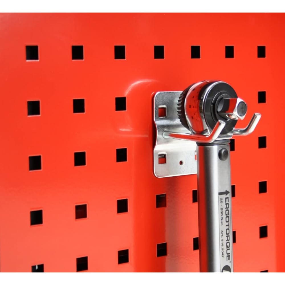 KS Tools Servante d'atelier noir/rouge, 7 tiroirs 826.0007 : Bricolage