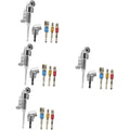 Angoily 4 Ensembles tournevis d'angle anti rouille Adaptateur de douille d'angle Embout de perceuse à angle droit adaptateur pour clé à chocs assortiment de forets acier : Bricolage