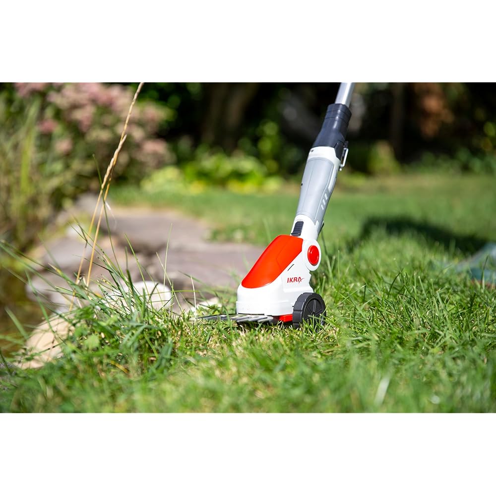 IKRA cisaille à Gazon & Taille-buissons télescopique sans Fil IGBS 1210 F avec Batterie & Chargeur, Lames « Made in Germany » : Jardin