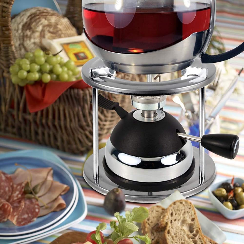 BLUEFIRE Mini brûleur au butane pour siphons de table avec support de four et support de montage en céramique, tête de chalumeau, portable, cuisinière à café, cafetière, soupière, fondue : Cuisine et Maison