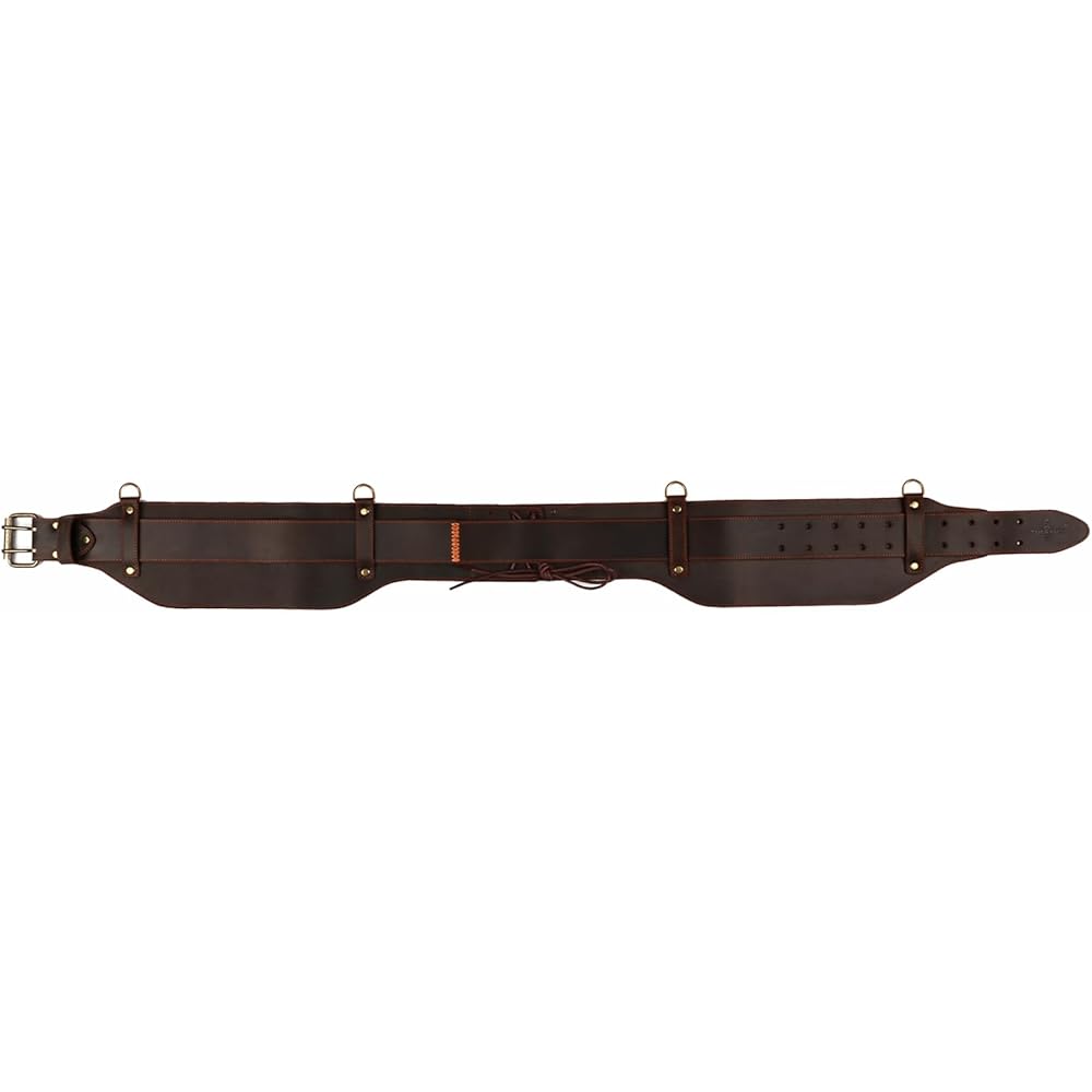 TOURBON Ceinture à outils en cuir véritable pour menuisiers électriciens Ceinture de travail rembourrée Système de ceinture Stronghold : Bricolage