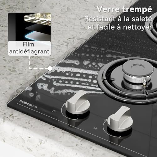 Magicplux Plaque de cuisson gaz 2 feux 4300W