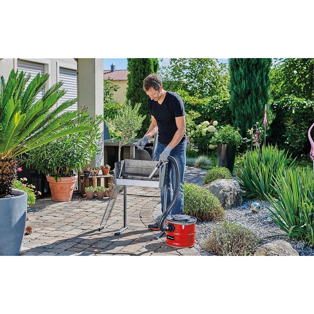 Einhell Aspirateur à cendres TC-AV 1718 D (1200 W, performance d’aspiration de 170 mbar, cuve en fer-blanc 18 L) : Bricolage
