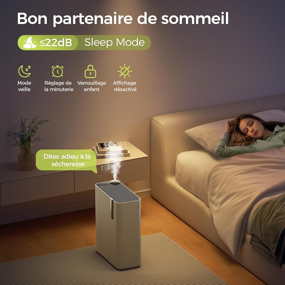 Dhyala Purificateur d'Air Intelligent, contrôle vocal/APP, Purifier jusqu'à 161㎡, véritable filtre à air à charbon actif HEPA, élimine 99,97% polluants, Air Purifier pour Poussières Animaux Odeurs : Cuisine et Maison