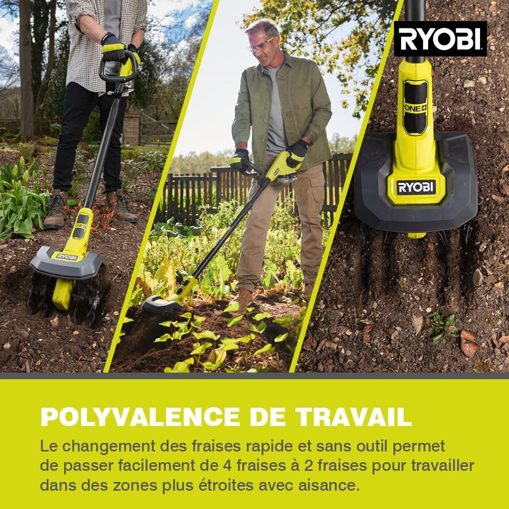 RYOBI Bineuse 18V 20cm 4 fraises