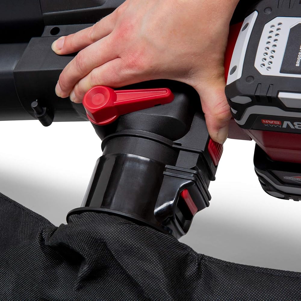 Souffleur/Aspirateur de feuilles mortes Sprint 18LBV dual 18V (36V) Li-ion à batteries, Powered by Briggs & Stratton, vitesse de l'air 247 km/h, moteur sans balai, sac souple 45L : Jardin