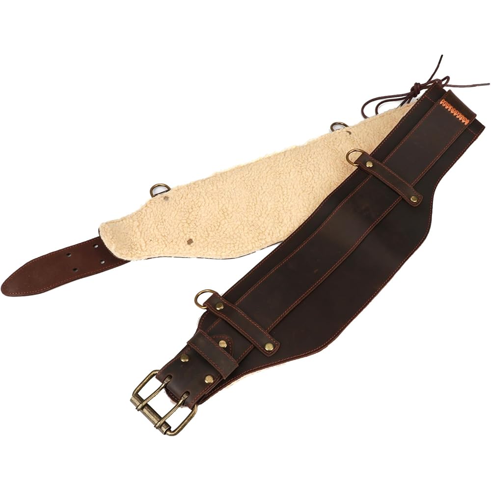 TOURBON Ceinture à outils en cuir véritable pour menuisiers électriciens Ceinture de travail rembourrée Système de ceinture Stronghold : Bricolage
