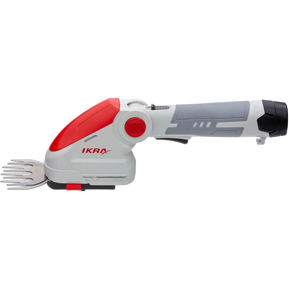 IKRA cisaille à Gazon & Taille-buissons télescopique sans Fil IGBS 1210 F avec Batterie & Chargeur, Lames « Made in Germany » : Jardin