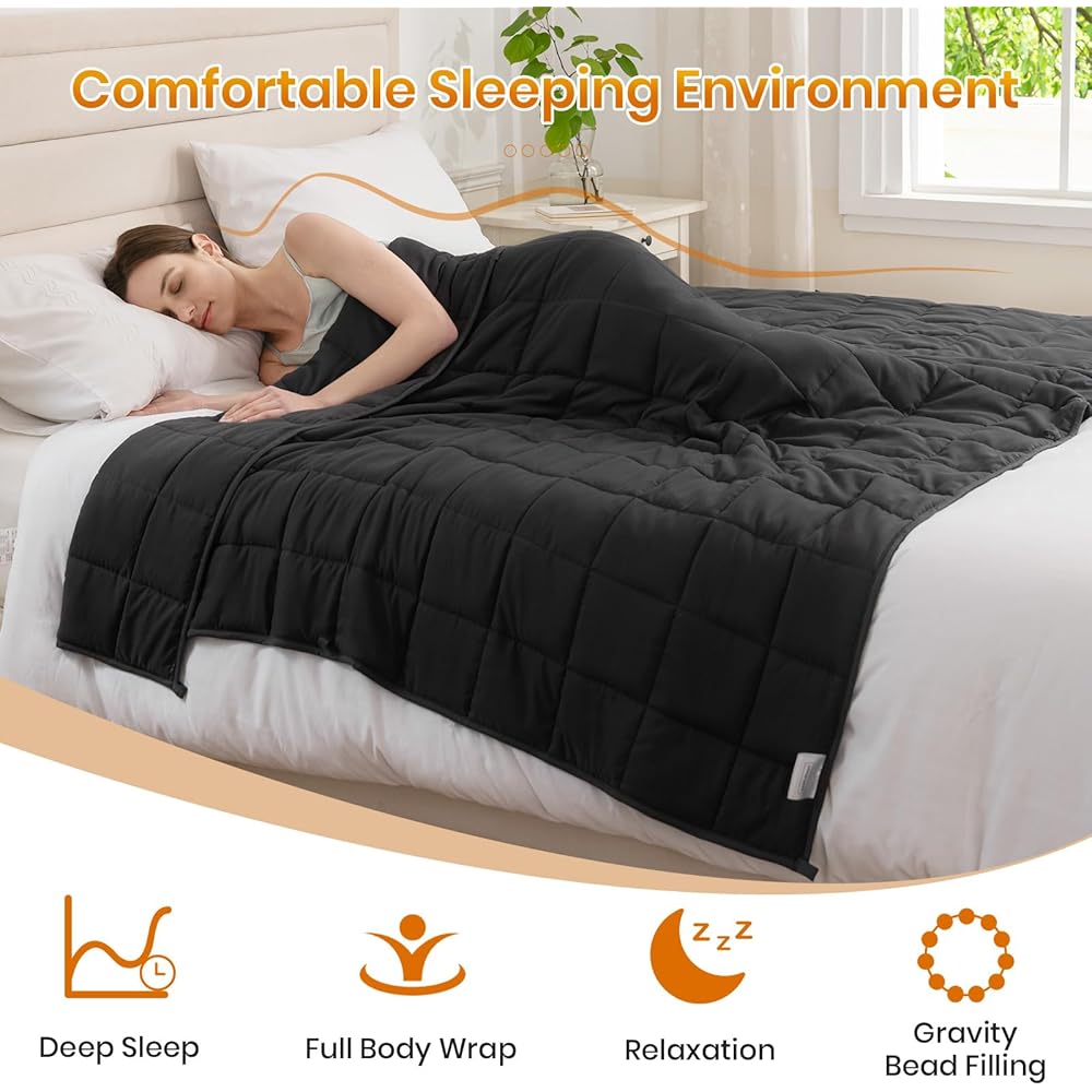 Good Nite Couverture lestée pour adulte - 8 kg - Anti-anxiété - Soulage le stress - Couverture de sommeil relaxante et confortable - Gris - 150 x 200 cm : Cuisine et Maison