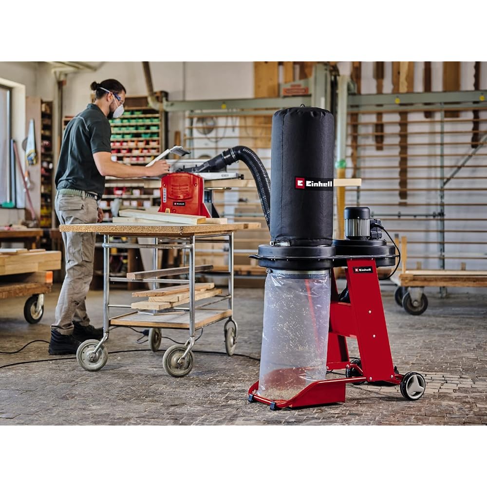 Einhell Centrale d’aspiration TE-VE 550/1 A (550 W, adaptateur pour aspirateur, clip de fixation pour sac collecteur 65 L) Livré avec un sac : Bricolage