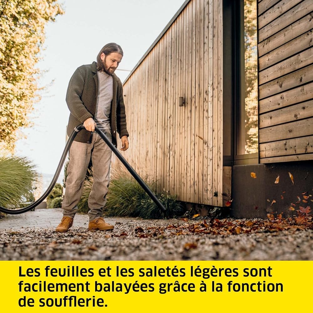 Kärcher Aspirateur Eau et Poussières WD 5 P V-25/5/22, avec Prise de Courant, Filtre Plissé Plat, Fonction de Nettoyage du Filtre, Cassette Filtrante, 1100 W, Cuve : 25 l, Tube d'Aspiration : 2,2 m : Cuisine et Maison