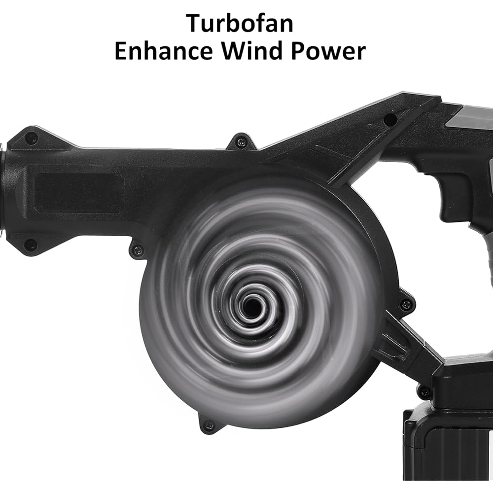 Karlak Souffleur à feuilles sans fil 21 V 4,0 A Lithium 2 en 1 Balayeuse et aspirateur souffleur d'air électrique d'ordinateur Kit d'outils électriques de jardin avec tuyau d'aspiration : Jardin