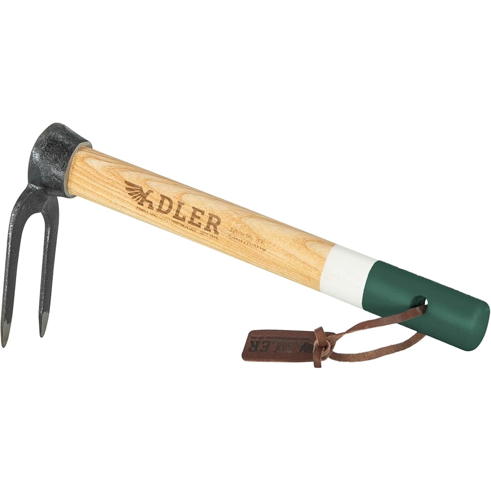 Adler - La binette de jardin Lily Heritage, en bois robuste, durable pour désherber, rempoter et creuser, 30 cm (vert) : Jardin