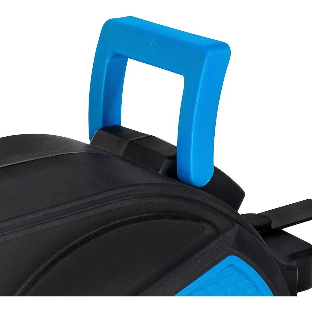 Güde 02882 Dévidoir de tuyau automatique 15 m (12 bars de pression de travail max. Diamètre intérieur 9,5 mm paroi 3 mm d'épaisseur), Bleu : Bricolage