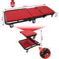 KS Tools - 500.8011 - Chariot de visite mécanicien convertible en siège d'atelier - Planche de travail et siège atelier mécanique 2 en 1 - 1020x460mm : Bricolage