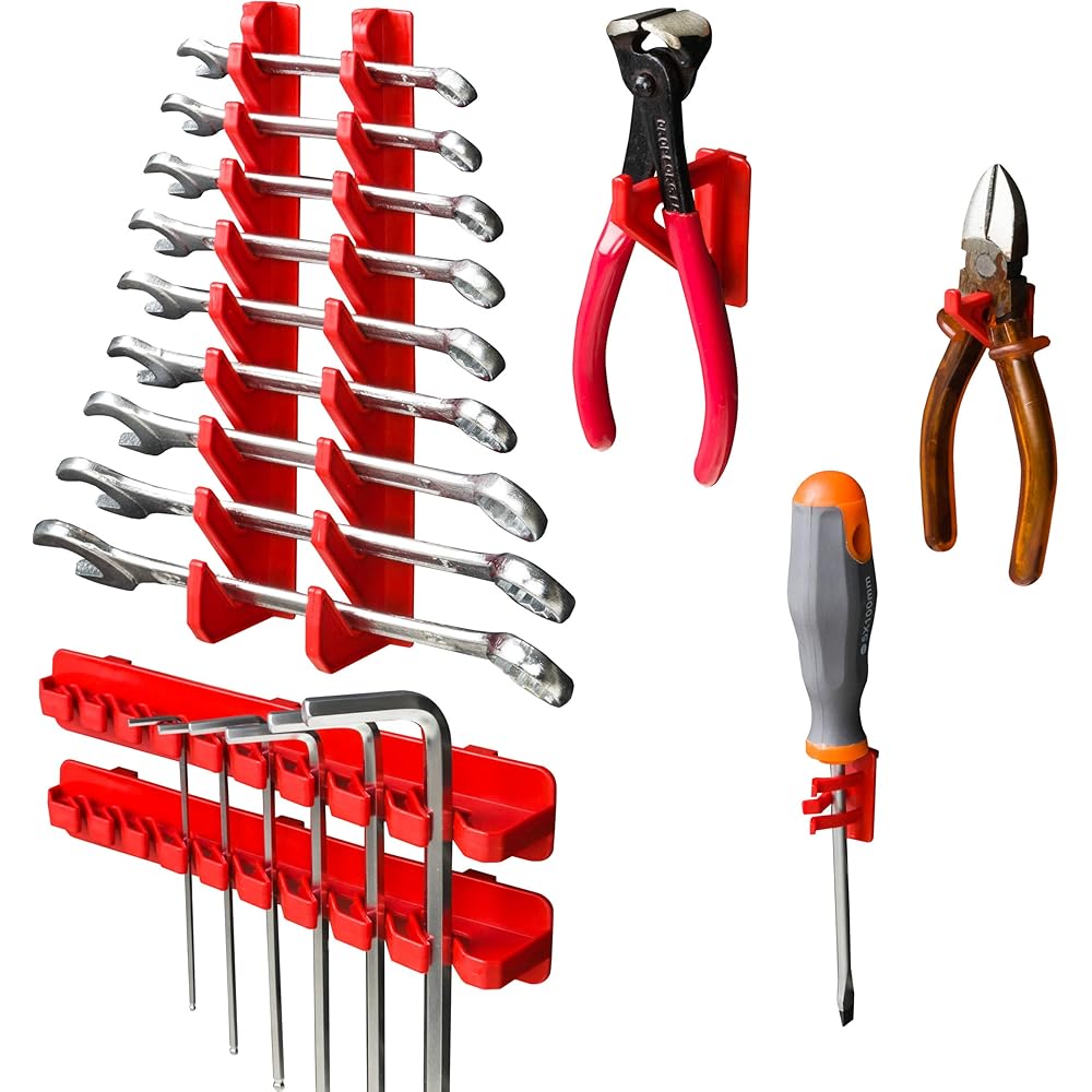 ITBNN600x4-U2020-MIX16 32 Étagère murale, 1152 x 780 mm, système de stockage avec supports à outils, boîtes empilables, de rangement, panneau mural extra solide, rayonnage extensible : Bricolage