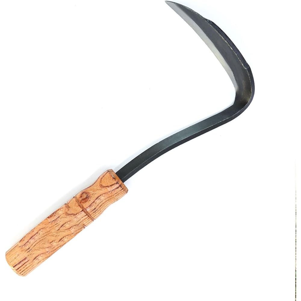 Elegital Kana Hoe 217 Outil de jardinage japonais – Binette à main/faucille parfaite pour désherber et cultiver Le bord de la lame est très tranchant (Beijing-022) : Jardin