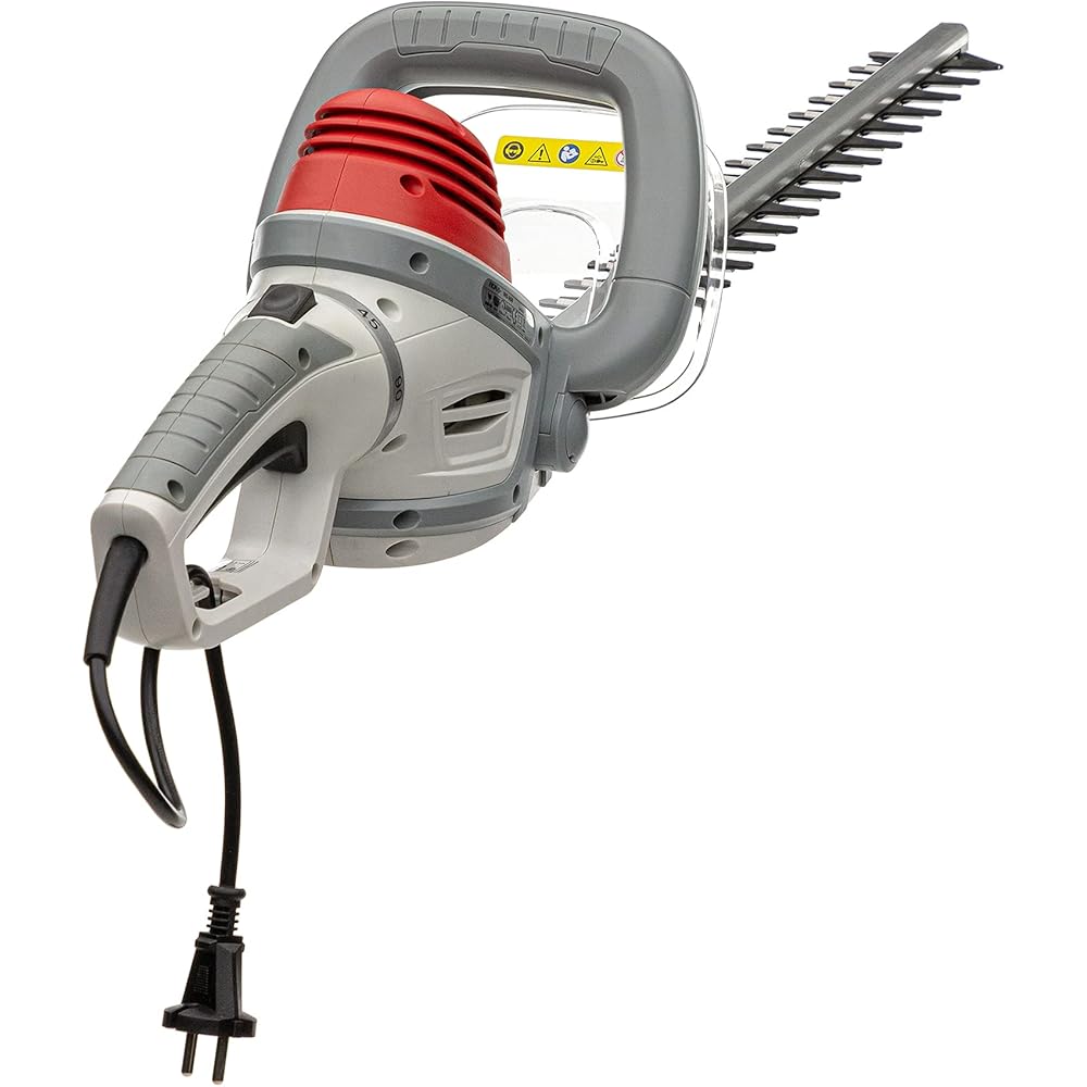 IKRA taille-haie électrique IHS 650 longueur de coupe 55cm, ecartement 22mm, 650W, poignée tournante à 180° : Jardin