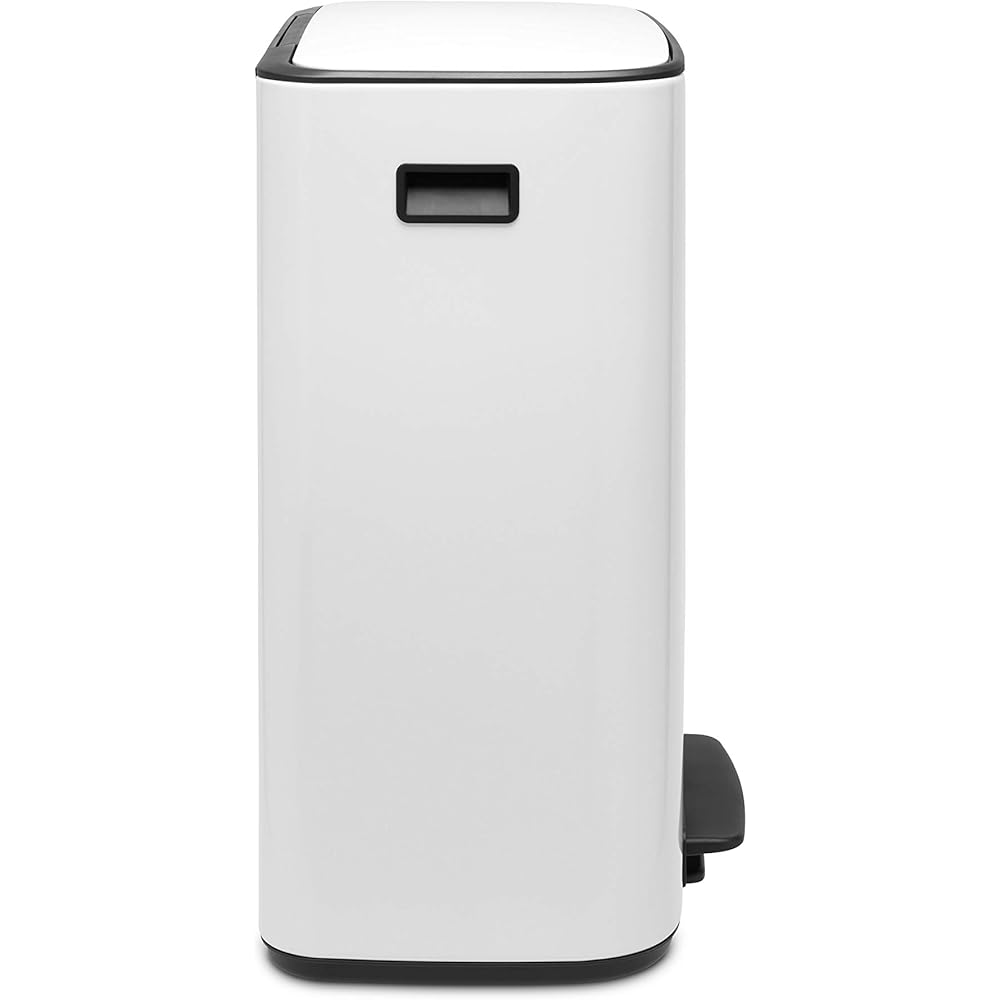 Brabantia - 211300 - Poubelle à pédale Bo, avec 1 seau intérieur, 60L - Blanc : Cuisine et Maison