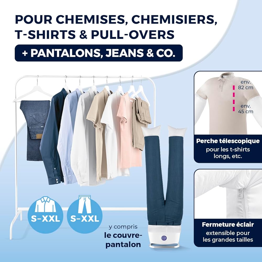 CLEANmaxx Repasseur Automatique de Chemises Pro Steam
