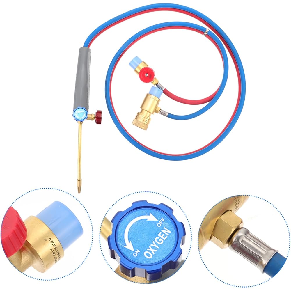 OSALADI Torche à Véhicule Micro Torche Pompe Air Tuyau Torche Gonfleur De Pneu Trousse Brûleur Déclenchement Ventilateur Portable Turbo Mini Tout Bronze : Bricolage