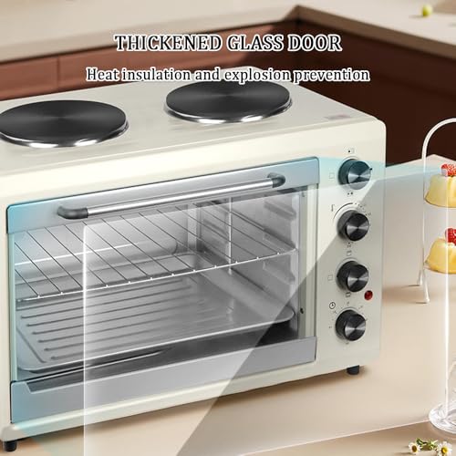 Mini four électrique 56L avec double plaque chauffante 2000W