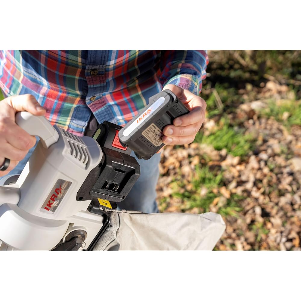 IKRA aspirateur souffleur de Feuilles à Batterie 3en1 IALS 2-20 INCL. 2X Batterie & Double Chargeur Rapide : Jardin