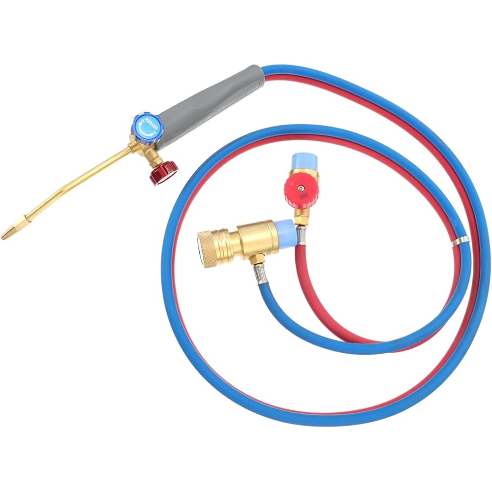 DOITOOL Kit De Mini-chalumeau À Souder 2 M Chalumeau À Gaz Avec Pointe Épaisse Caractéristiques De Sécurité Tube Triple Couche Poignée Confortable Pour Le Soudage : Bricolage