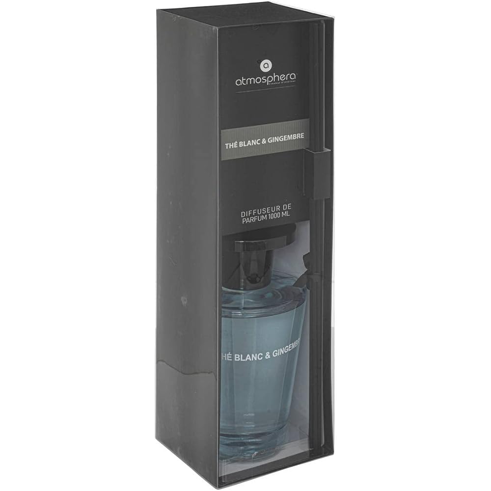 Atmosphera - Diffuseur de Parfum Joan - thé Blanc - Gingembre 1000 ML : Cuisine et Maison