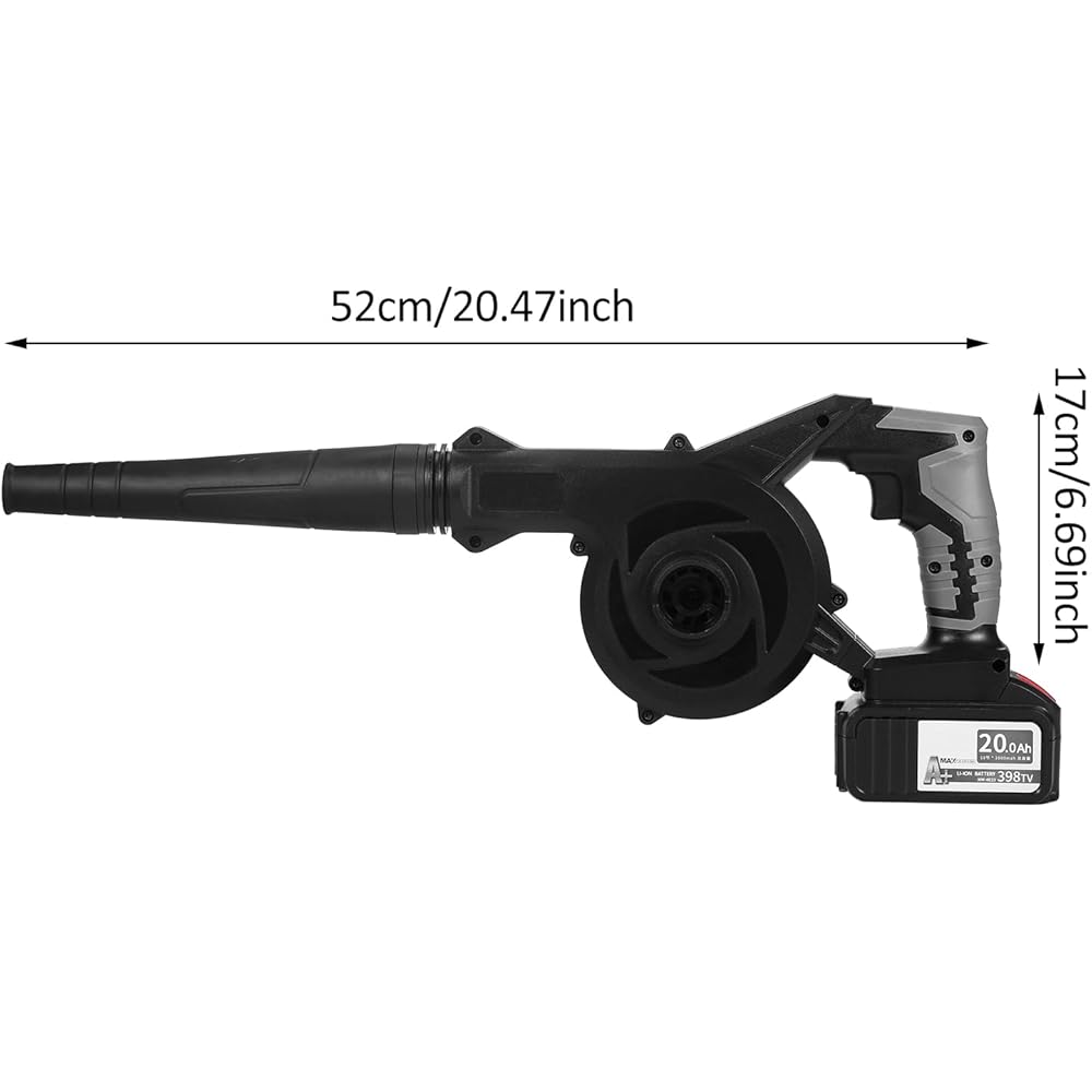 Karlak Souffleur à feuilles sans fil 21 V 4,0 A Lithium 2 en 1 Balayeuse et aspirateur souffleur d'air électrique d'ordinateur Kit d'outils électriques de jardin avec tuyau d'aspiration : Jardin