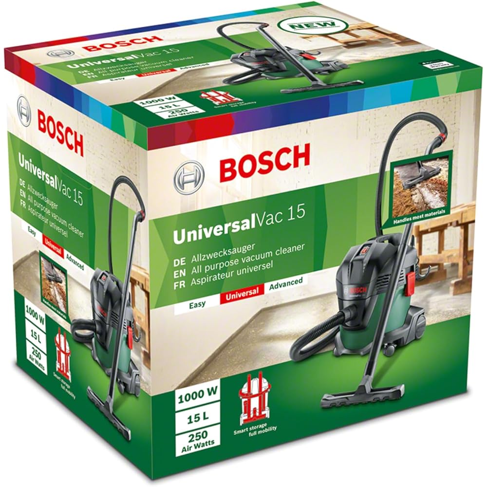Bosch UniversalVac 15 Aspirateur d'atelier cuve 15 L avec kit d'accessoires
