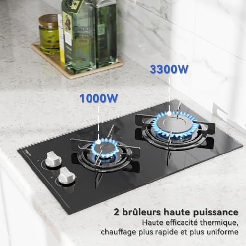 Magicplux Plaque de cuisson gaz 2 feux 4300W