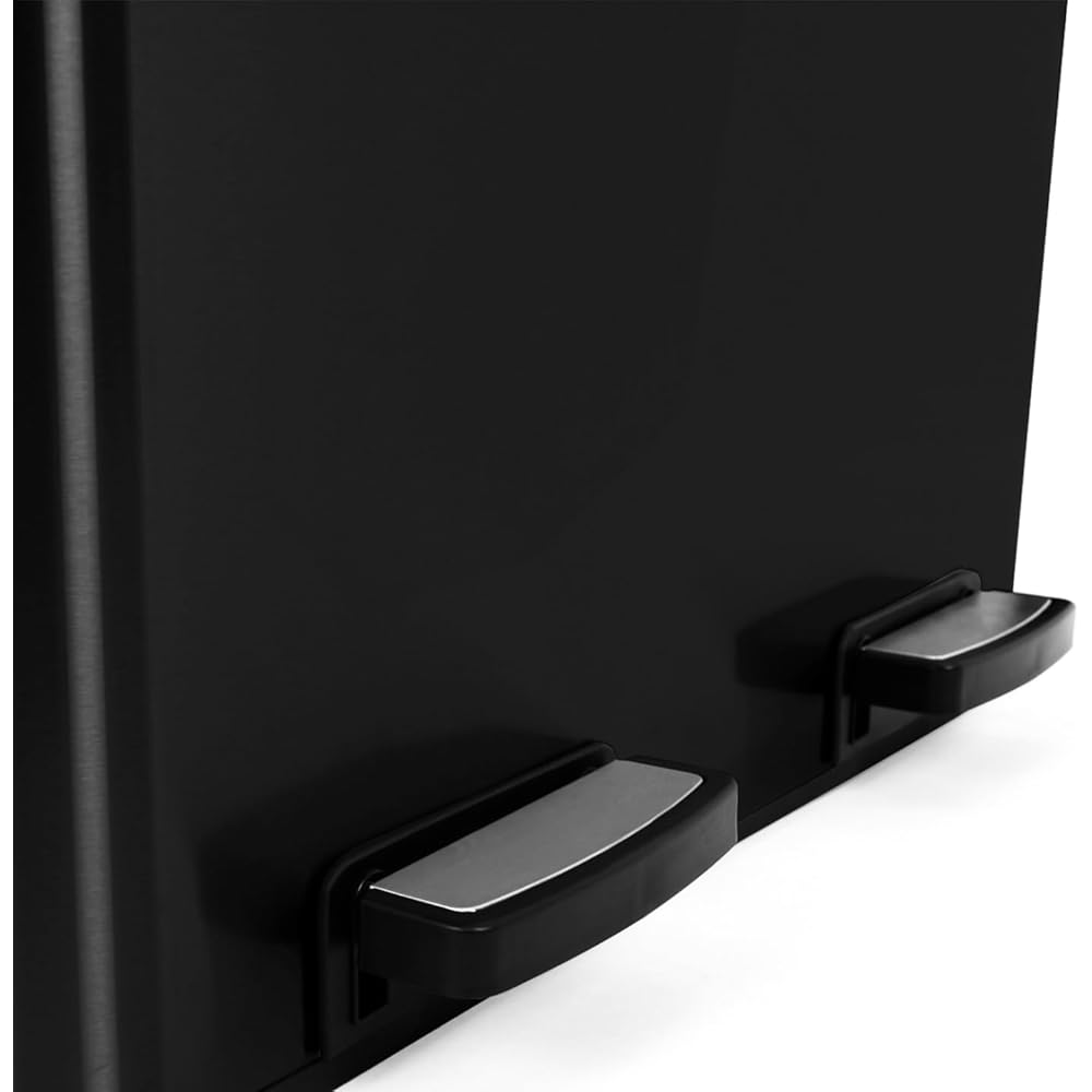 IDMarket Poubelle de Tri Sélectif 2x30L Noir