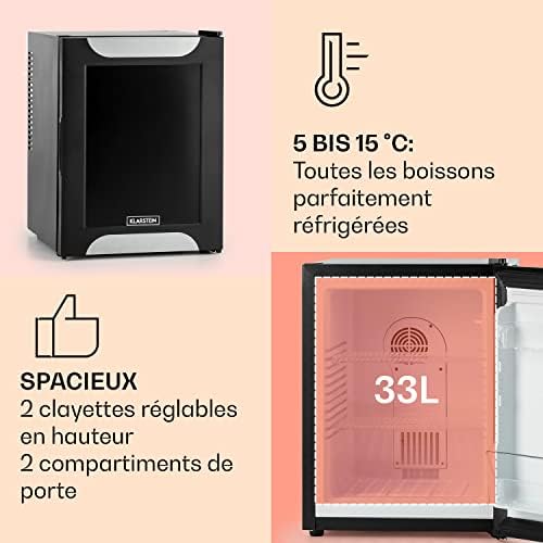 Klarstein Mini frigo de chambre 30L silencieux, réglable 5-15°C