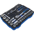 BGS 3351 - Insert pour Art. BOXSYS1 & 2 : Jeu de douilles - 6,3 mm (1/4") / 12,5 mm (1/2") - BGS systainer - 65 pièces : Bricolage