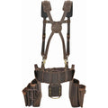 Tourbn TOURBON véritable ceinture à outils de charpentier avec bretelles pochettes à outils d'électricien détachables boucle de marteau multi-poches : Bricolage