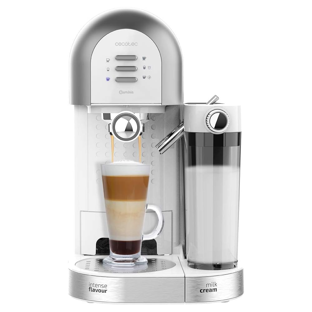 Cecotec Machine à café semi-automatique Power Instant-ccino 20 Chic, 20 Bars, 1470W