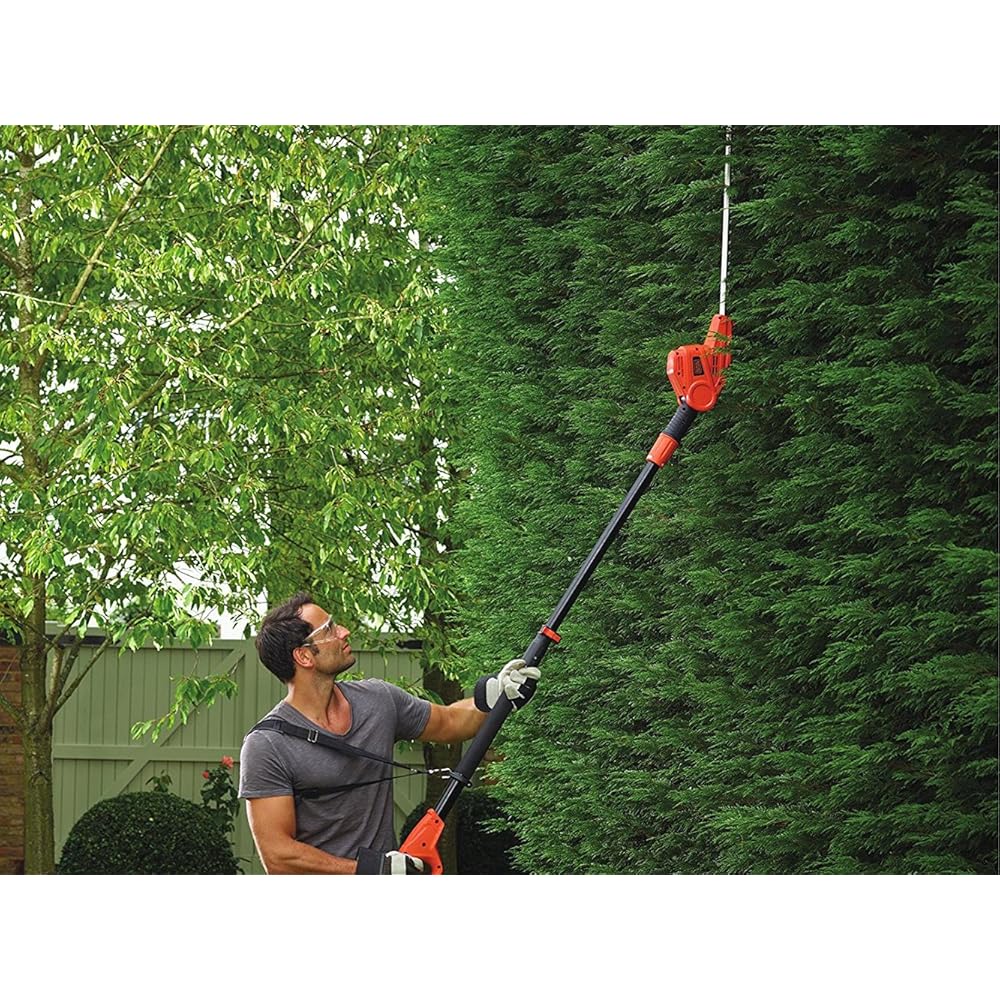 BLACK+DECKER PH5551-QS Taille-haies sur perche 550 W lame 51 cm manche télescopique tête pivotante